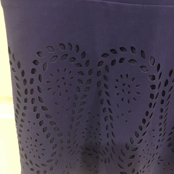 Ann Taylor Loft size 0 petite blue midi dress - Picture 4 of 5